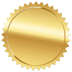 100 Golden Seal Sticker