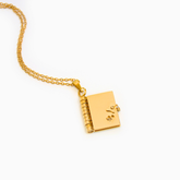 Custom Engraved Book Necklace